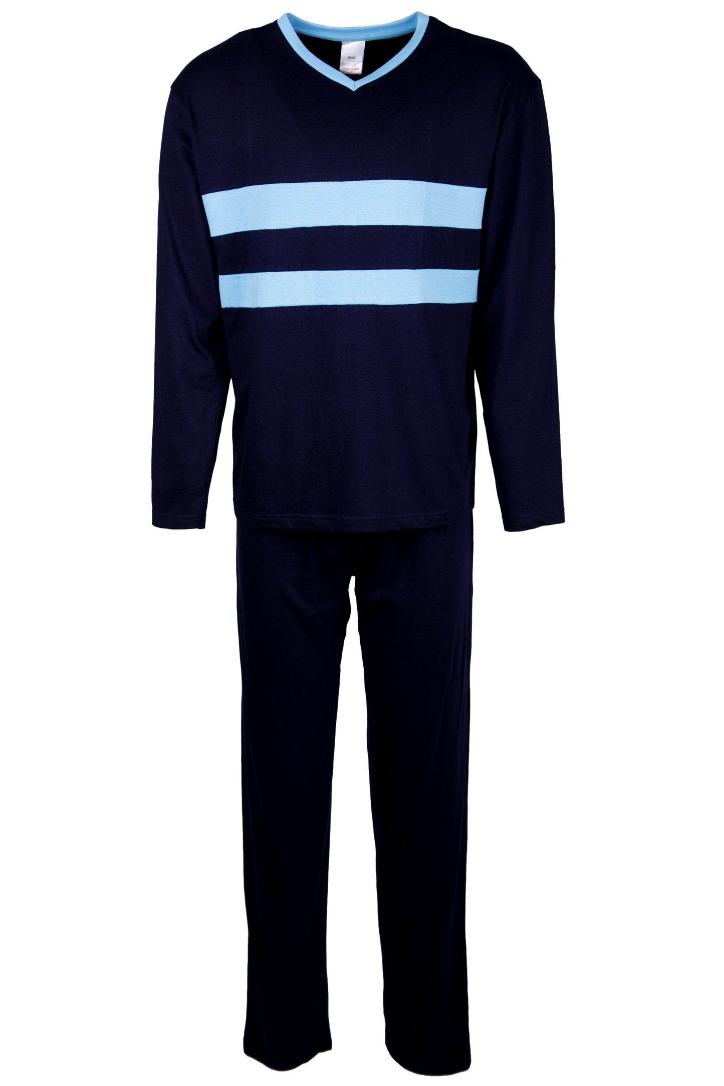 Heren Pyjama Lange Mouw - Navy Blauw