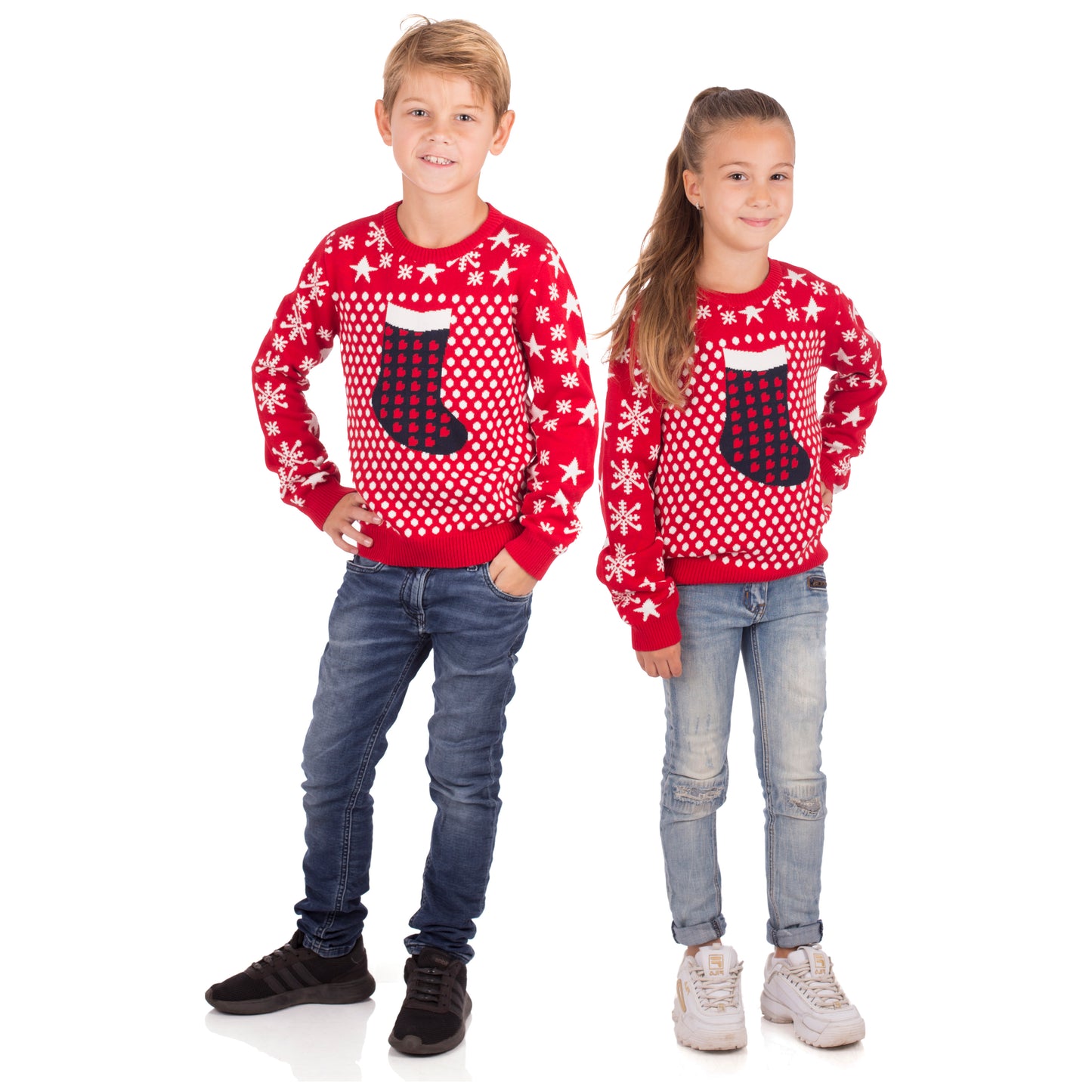 Amantes Foute kersttrui - Rood met sok - Incl. Giftbox
