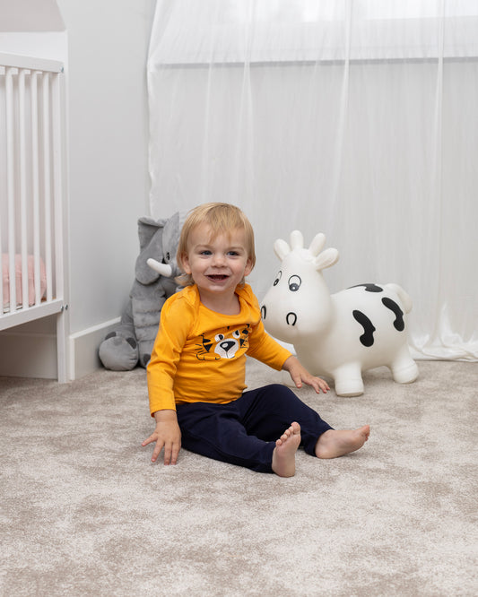 Amantes Baby Pyjama Jongens Oranje - Kleiner Tiger