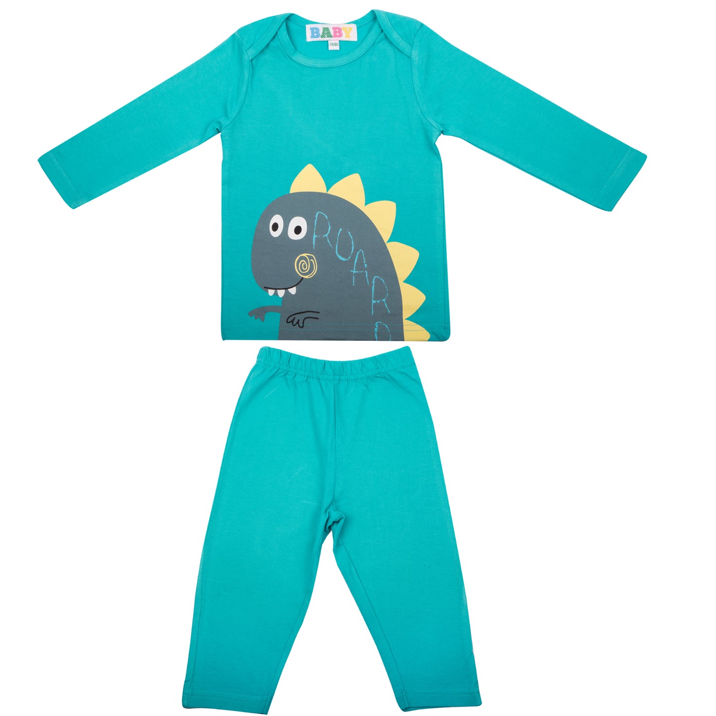 Amantes Baby Pyjama Jongens Mint/Groen - Dino