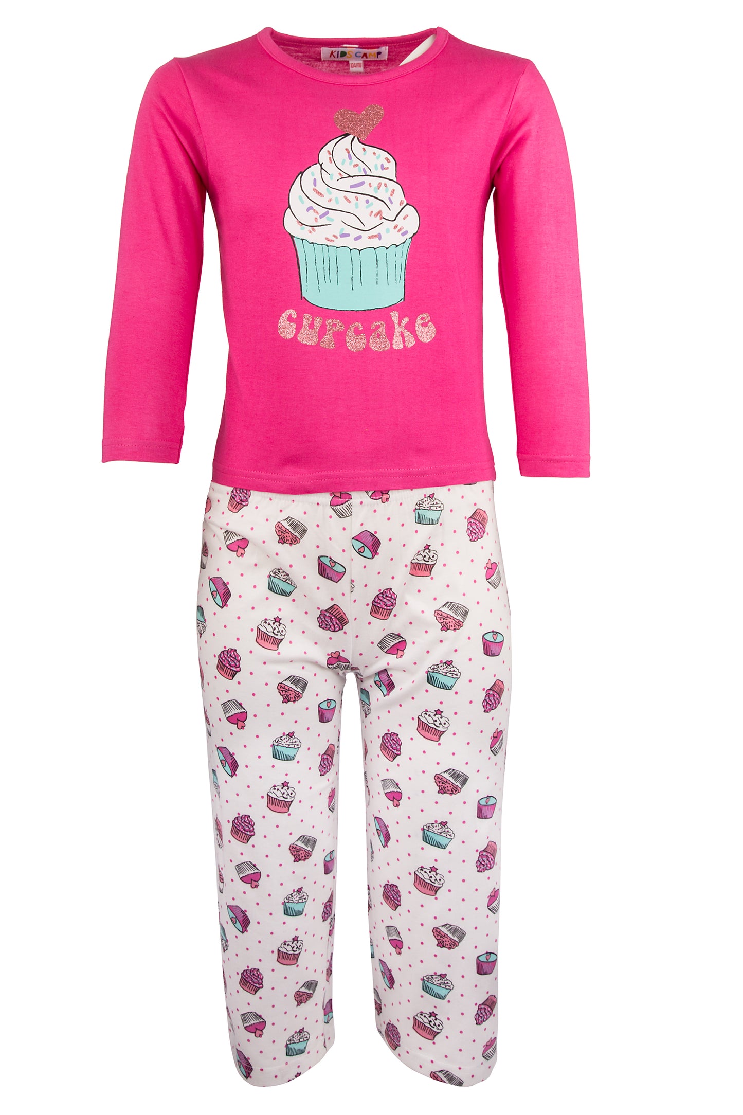 Amantes Pyjama Meisjes Fuchsia 'Cup Cake'