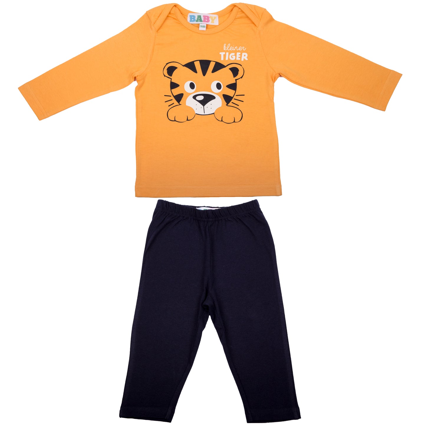 Amantes Baby Pyjama Jongens Oranje - Kleiner Tiger