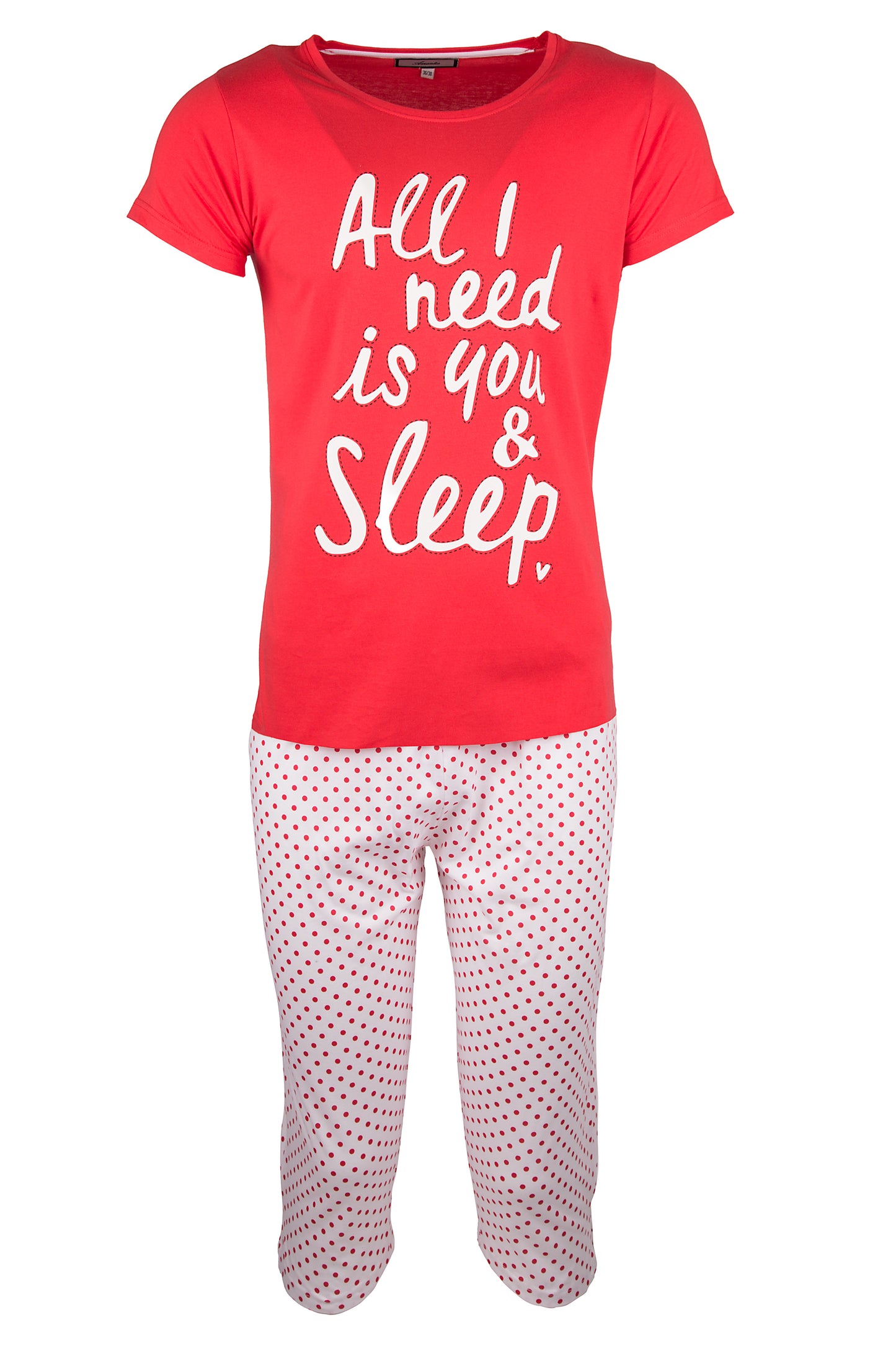 Amantes Dames Pyjama 'All I Need Is You & Sleep'