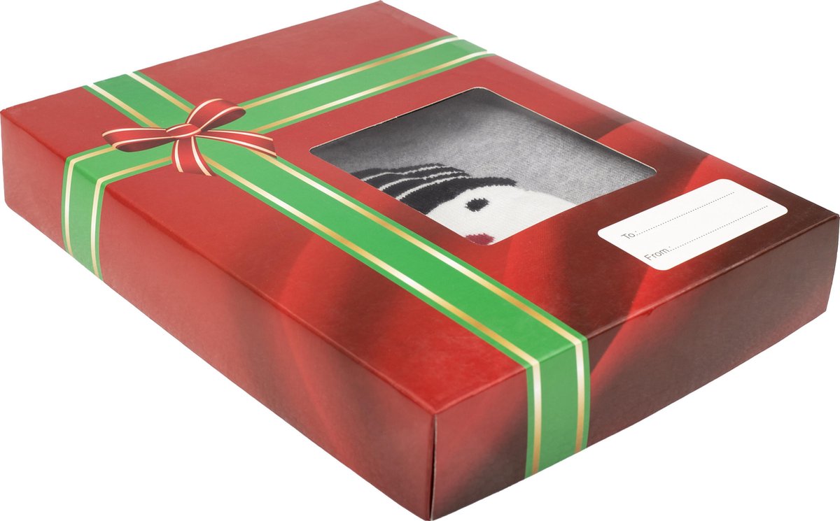 Amantes Foute kersttrui - Grijs met sneeuwpop -  Incl. Giftbox