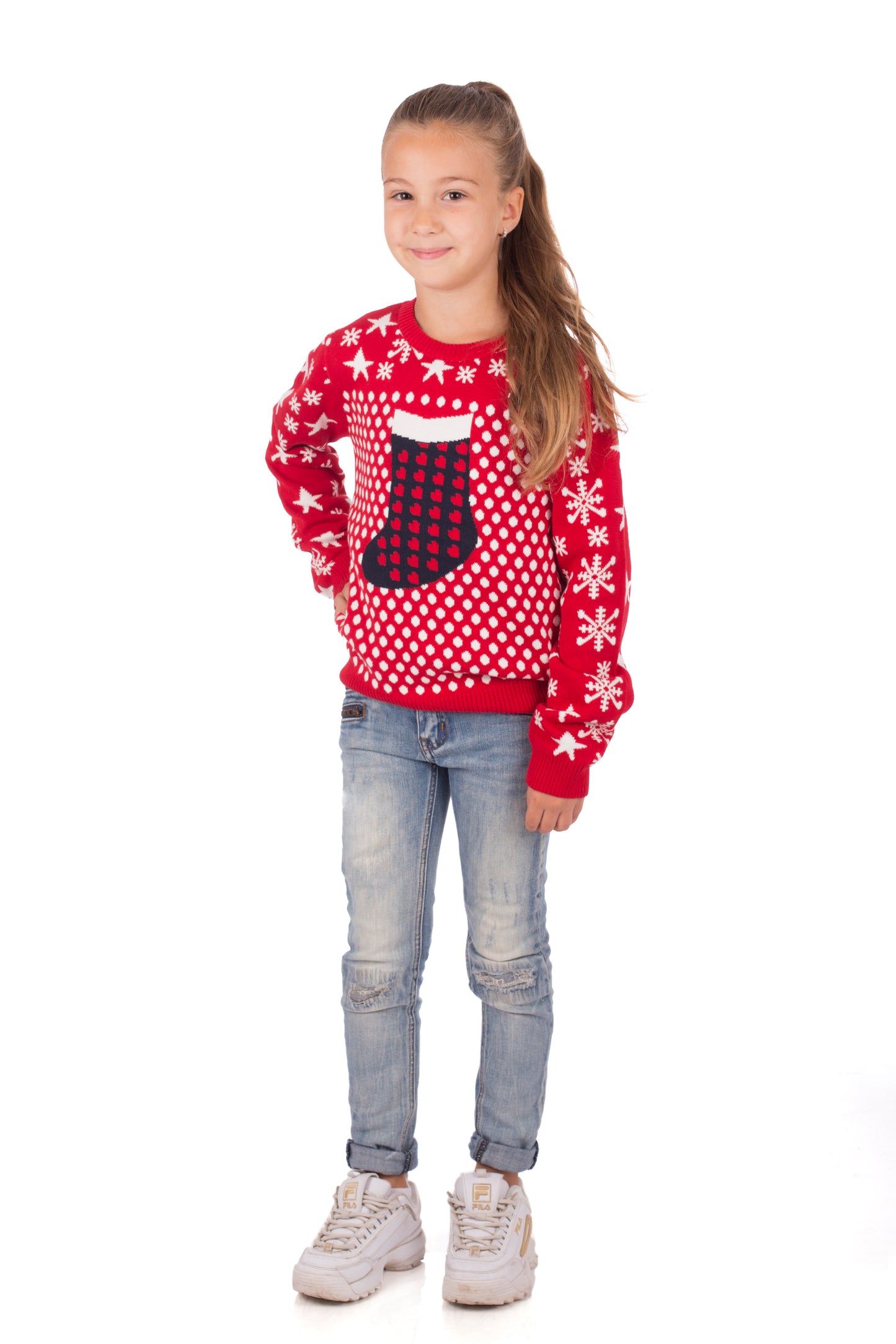 Amantes Foute kersttrui - Rood met sok -  Incl. Giftbox