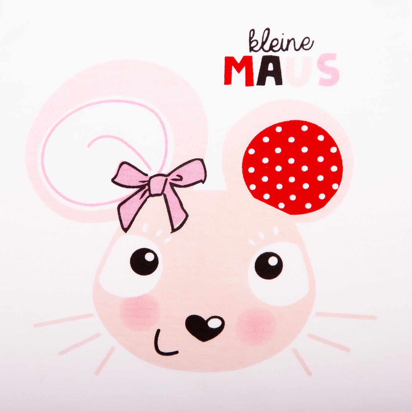 Amantes Baby Pyjama Meisjes Wit/Roze - Kleine Maus
