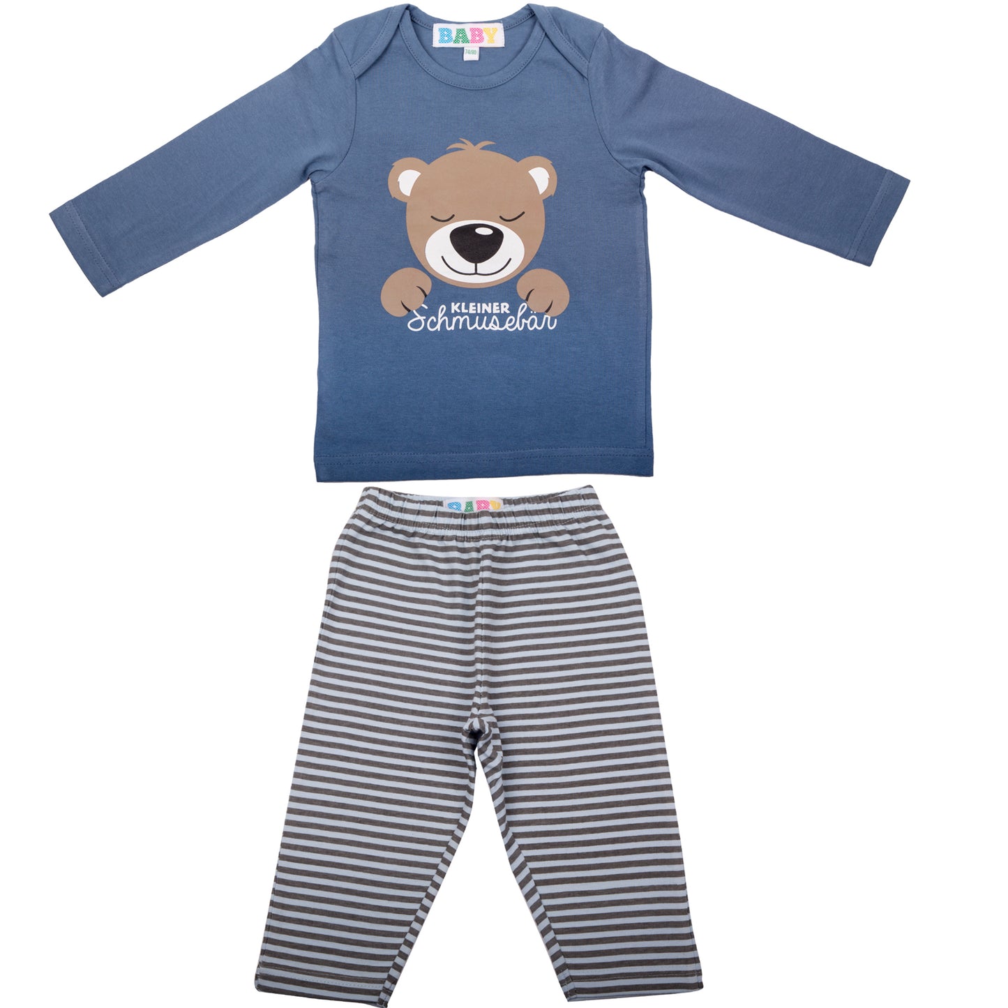 Amantes Baby Pyjama Jongens Royal Blauw - Kleiner Schusebär