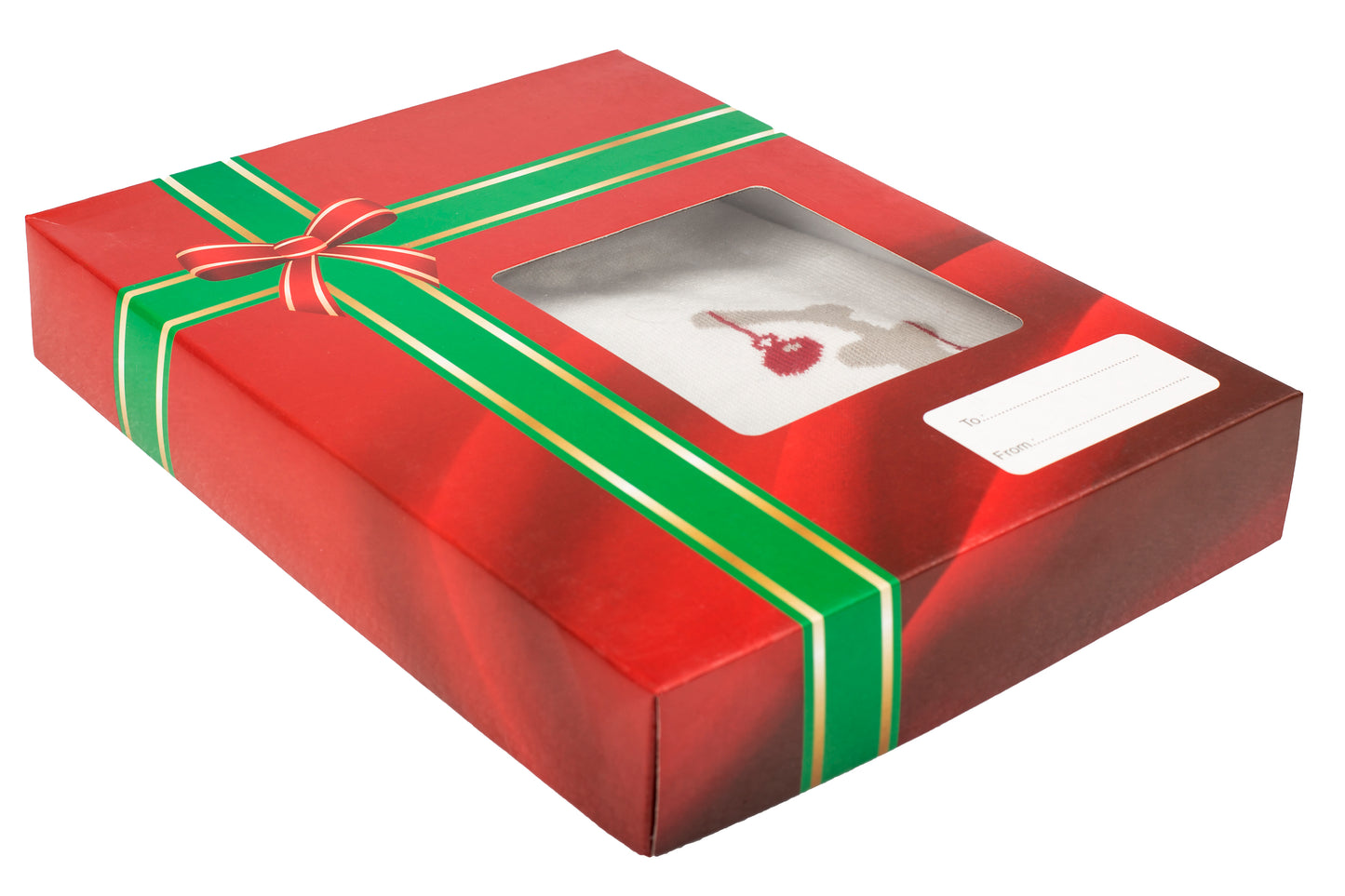 Amantes Foute kersttrui - Wit met rendier -  Incl. Giftbox