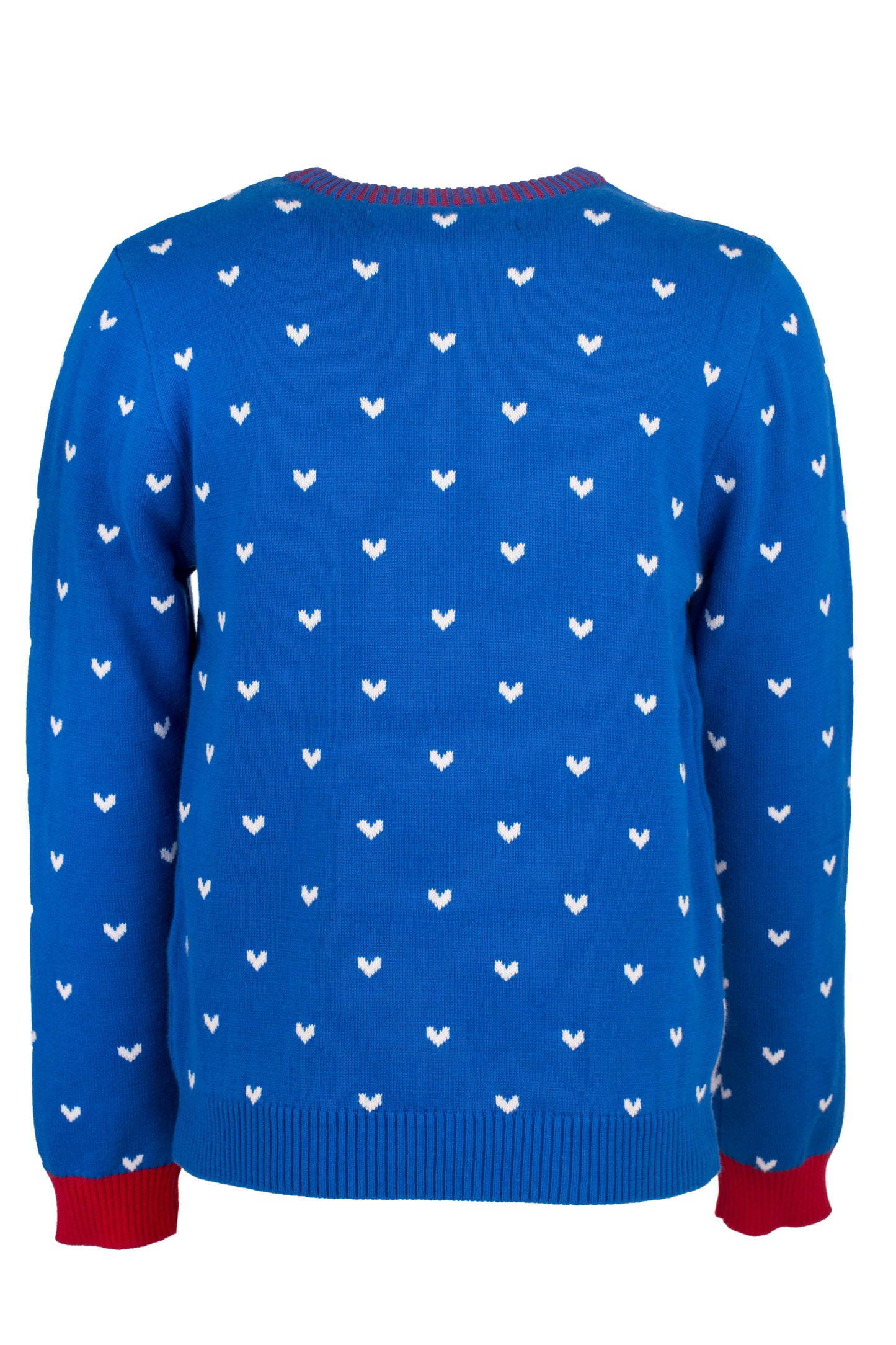 Amantes Foute kersttrui - Blauw met rendier -  Incl. Giftbox