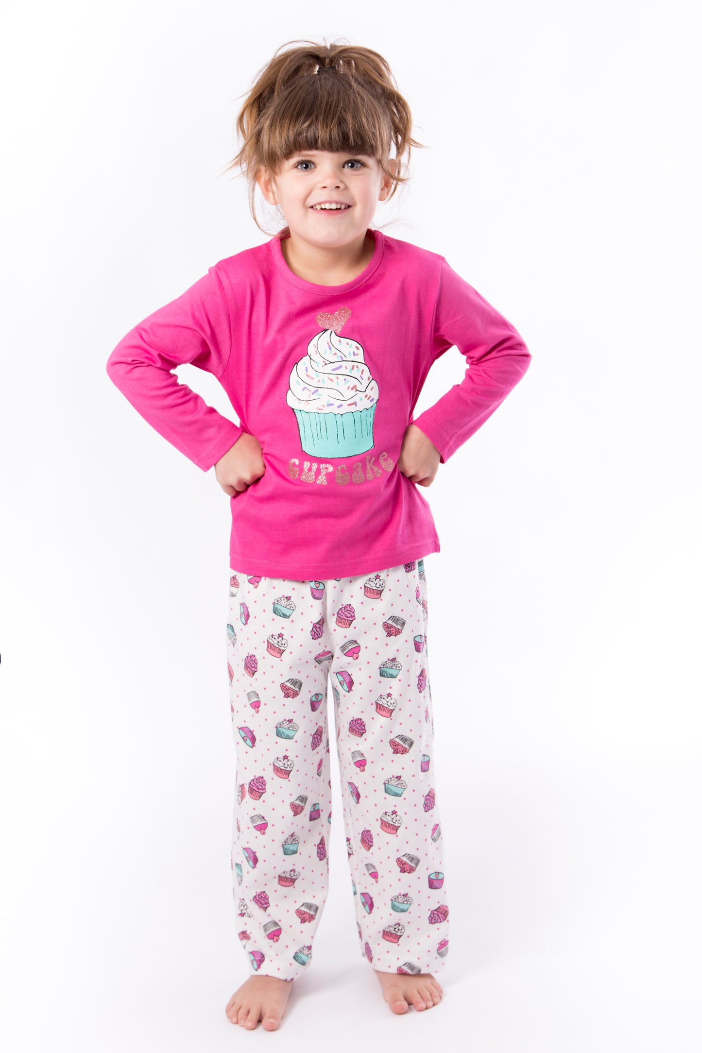 Amantes Pyjama Meisjes Fuchsia 'Cup Cake'