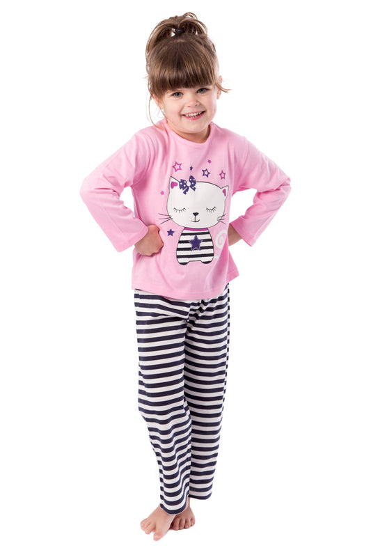 Amantes Pyjama Meisjes Roze 'Kitten'