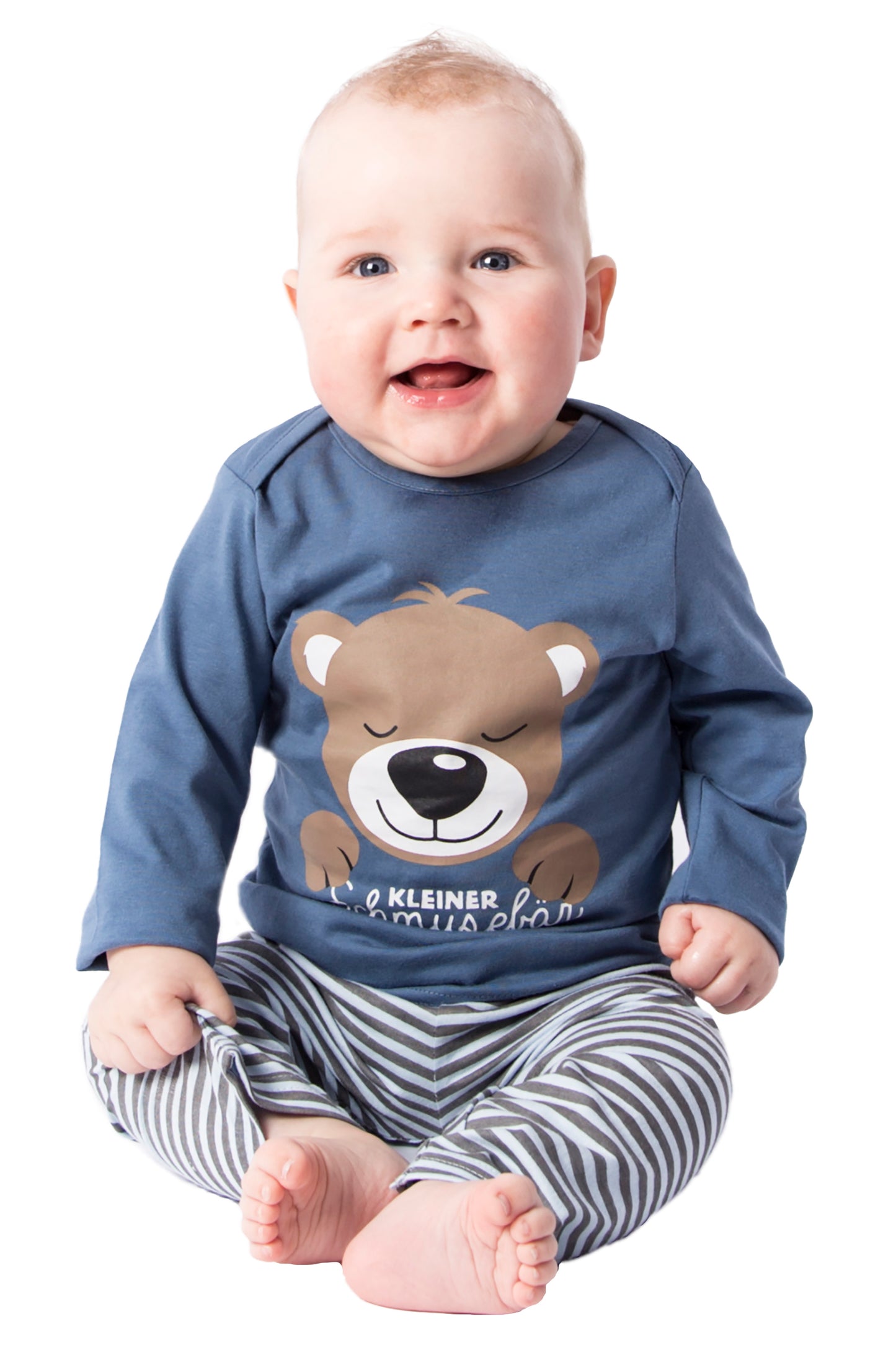 Amantes Baby Pyjama Jongens Royal Blauw - Kleiner Schusebär