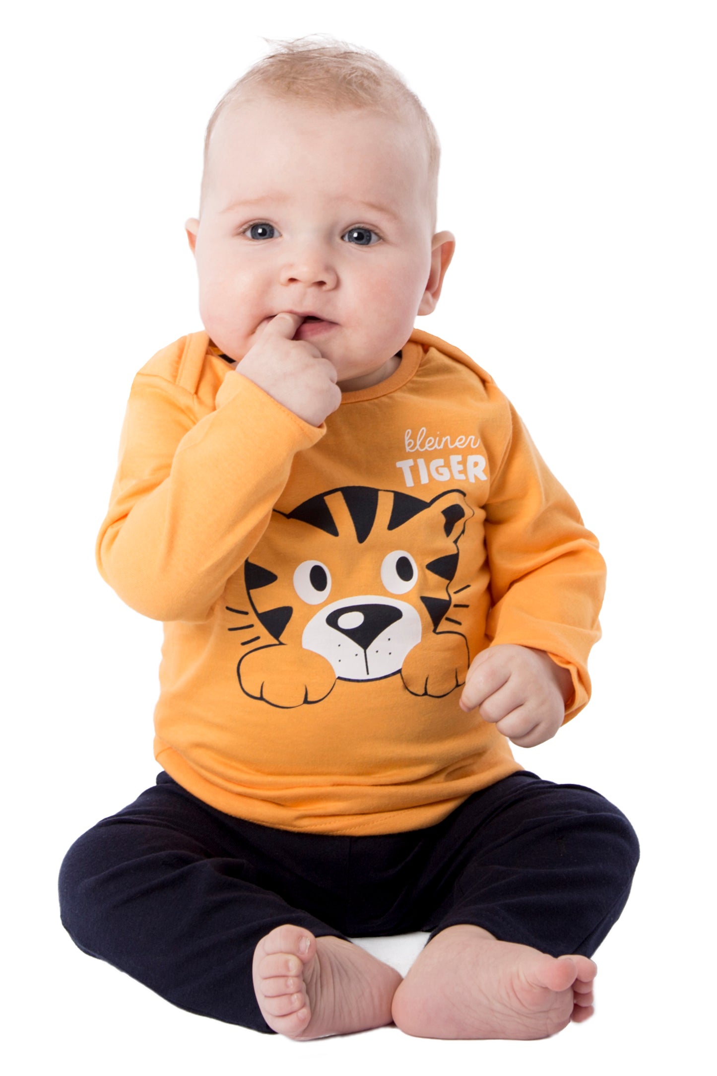 Amantes Baby Pyjama Jongens Oranje - Kleiner Tiger