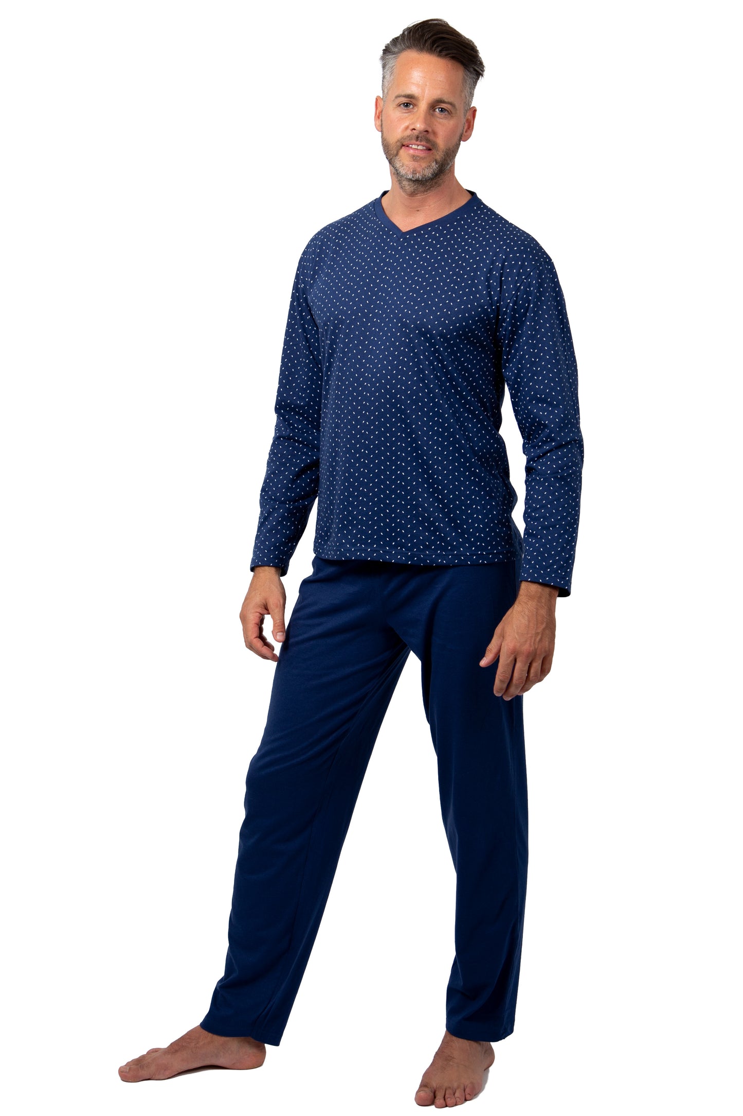 Heren Pyjama Lange Mouw - Royal Blauw