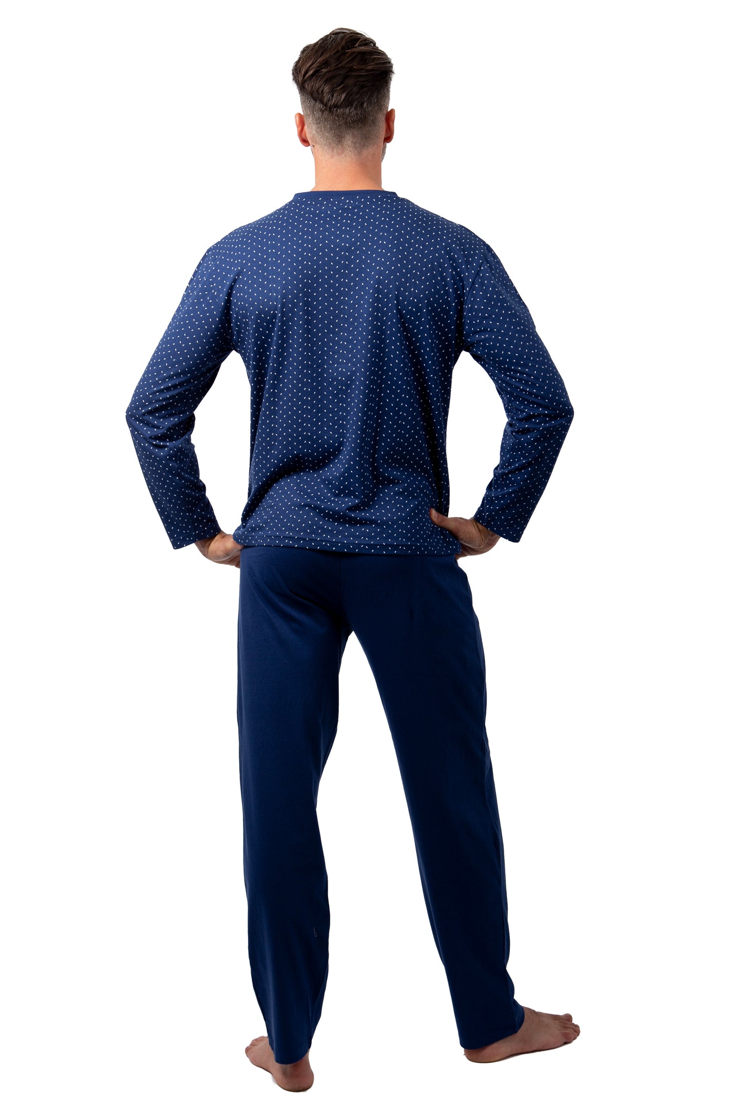 Heren Pyjama Lange Mouw - Royal Blauw