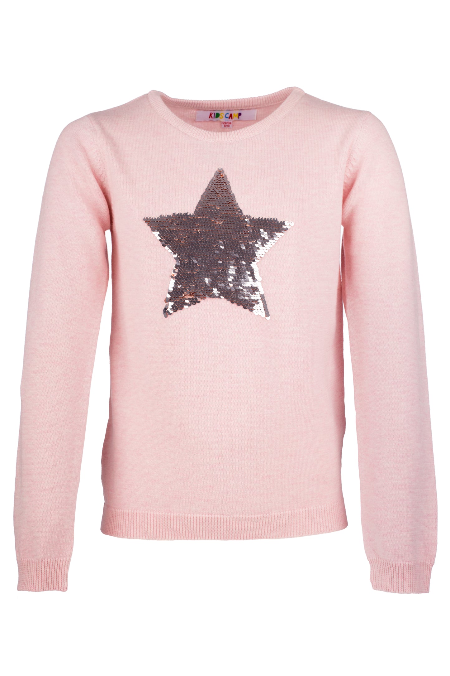 Amantes meisjes trui - Roze met pailletten ster